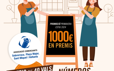 Números premiats del sorteig: 40 vals de compra de 25€ cadascun!